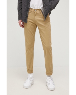 Levi's spodnie 511 męskie kolor beżowy dopasowane