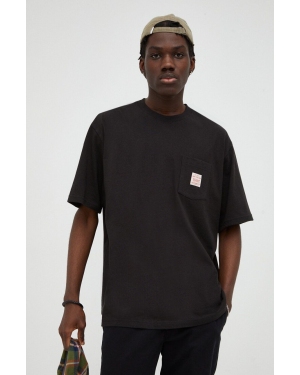 Levi's t-shirt bawełniany kolor czarny gładki