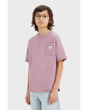 Levi's t-shirt dziecięcy kolor bordowy gładki