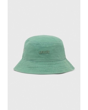Levi's kapelusz bawełniany kolor zielony bawełniany