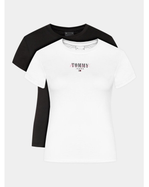 Tommy Jeans Komplet 2 t-shirtów Tjw 2 Pack Slim Essential Logo 1 DW0DW18142 Biały Slim Fit