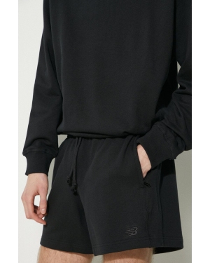 New Balance szorty bawełniane kolor czarny