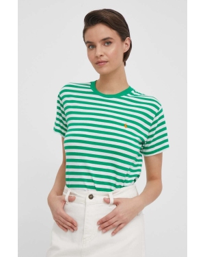 Polo Ralph Lauren t-shirt bawełniany damski kolor zielony 211924293