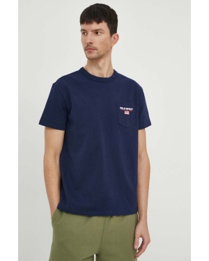 Polo Ralph Lauren t-shirt bawełniany męski kolor granatowy z aplikacją
