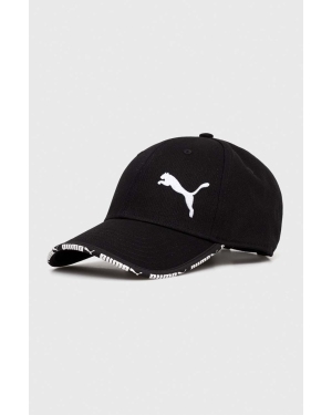 Puma czapka z daszkiem bawełniana kolor czarny z aplikacją 024875