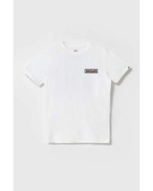 Quiksilver t-shirt bawełniany dziecięcy MAROONEDYTH kolor biały z nadrukiem