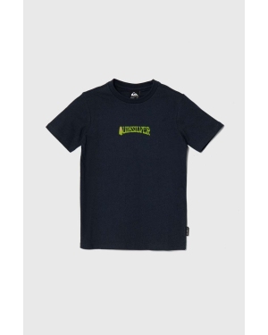 Quiksilver t-shirt bawełniany ISLAND SUNRISE kolor granatowy z nadrukiem