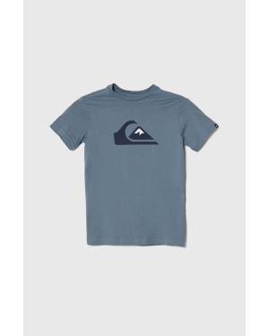Quiksilver t-shirt bawełniany dziecięcy COMPLOGOYTH kolor niebieski z nadrukiem