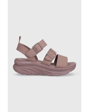 Skechers sandały RELAXED FIT damskie kolor różowy na platformie