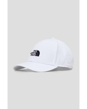 The North Face czapka z daszkiem dziecięca kolor biały z aplikacją