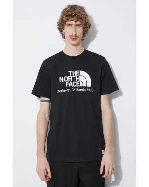 The North Face t-shirt bawełniany M Berkeley California S/S Tee męski kolor czarny z nadrukiem NF0A87U5JK31