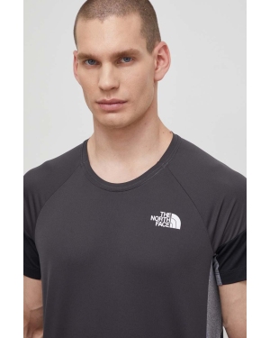 The North Face t-shirt sportowy Bolt kolor szary wzorzysty NF0A825GMN81