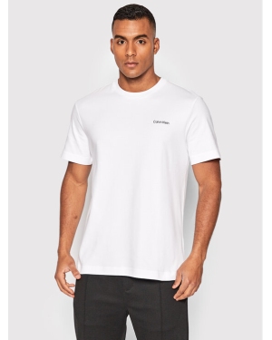 Calvin Klein T-Shirt Micro Logo Interlock K10K109894 Biały Regular Fit
