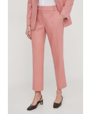 Tommy Hilfiger spodnie damskie kolor różowy proste high waist