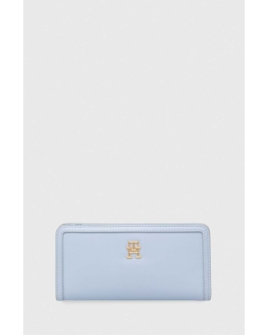 Tommy Hilfiger portfel damski kolor niebieski AW0AW16210