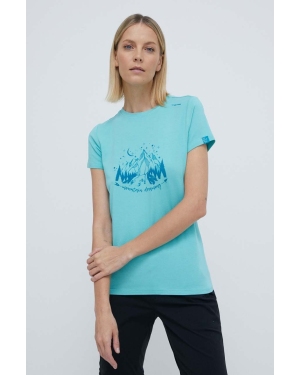 Viking t-shirt sportowy Lako Bamboo kolor turkusowy 500/22/5544