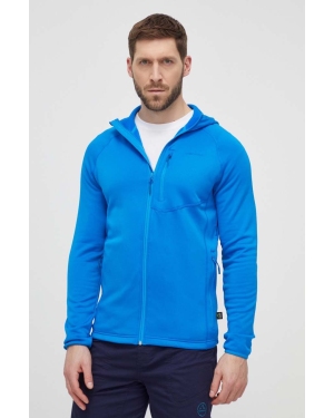 Viking bluza sportowa Jukon męska kolor niebieski z kapturem gładka