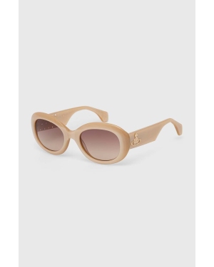 Vivienne Westwood okulary przeciwsłoneczne damskie kolor beżowy VW505115753