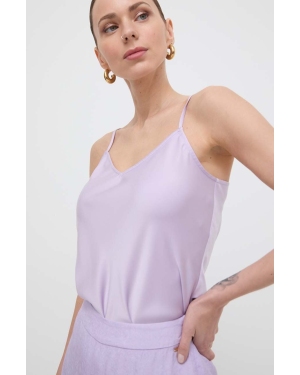Armani Exchange bluzka damska kolor fioletowy gładka 8NYH05 YNZ5Z NOS