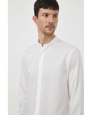 Armani Exchange koszula męska kolor biały regular ze stójką 3DZC19 ZN4CZ