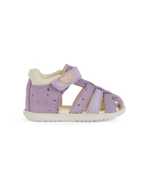Geox sandały skórzane dziecięce SANDAL MACCHIA kolor fioletowy