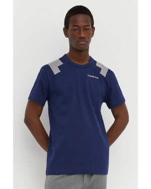 G-Star Raw t-shirt bawełniany męski kolor niebieski gładki