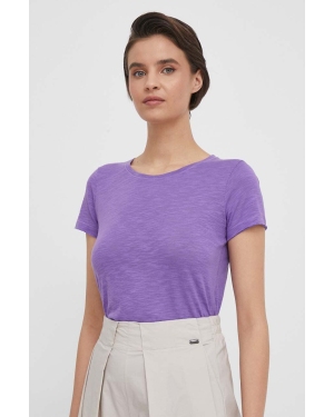 Sisley t-shirt damski kolor fioletowy