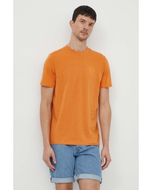 Lindbergh t-shirt bawełniany męski kolor pomarańczowy z nadrukiem