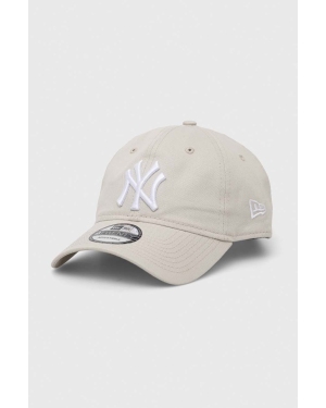 New Era czapka z daszkiem bawełniana kolor szary wzorzysta NEW YORK YANKEES