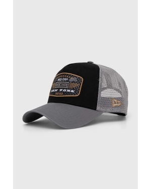 New Era czapka z daszkiem kolor czarny z aplikacją