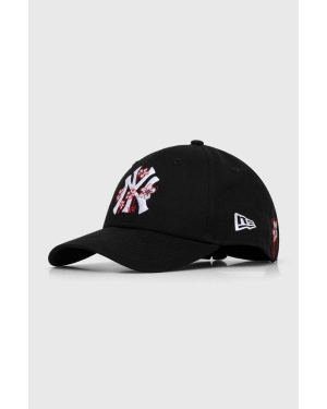 New Era czapka z daszkiem bawełniana kolor czarny z aplikacją NEW YORK YANKEES