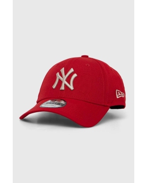 New Era czapka z daszkiem kolor czerwony z aplikacją NEW YORK YANKEES