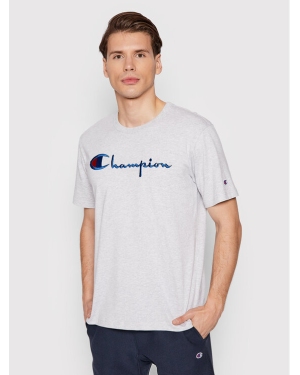 Champion T-Shirt Big Script Logo 216547 Szary Regular Fit
