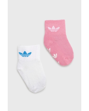 adidas Originals skarpetki dziecięce 2-pack kolor różowy