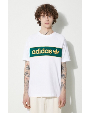 adidas Originals t-shirt bawełniany męski kolor biały z nadrukiem IU0198