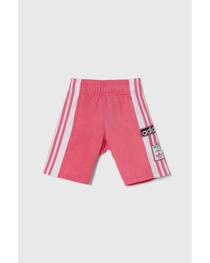 adidas Originals szorty dziecięce kolor różowy wzorzyste