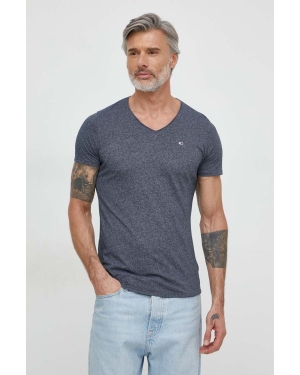 Tommy Jeans t-shirt męski kolor granatowy melanżowy