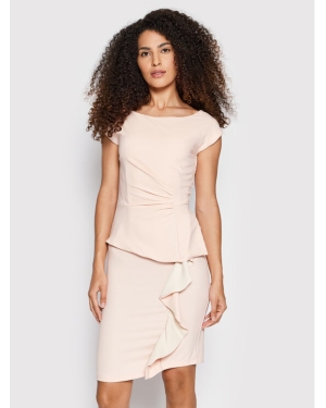 Rinascimento Sukienka koktajlowa CFC0107604003 Różowy Slim Fit