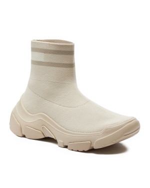 Tommy Jeans Sneakersy Tjw Sock Boot EN0EN02446 Beżowy