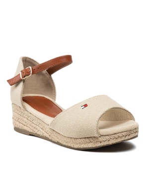Tommy Hilfiger Espadryle Rope Wedge Sandal T3A7-32185-0048 M Beżowy