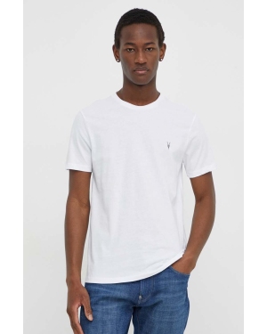 AllSaints t-shirt bawełniany kolor turkusowy gładki