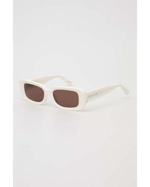 AllSaints okulary przeciwsłoneczne damskie kolor biały