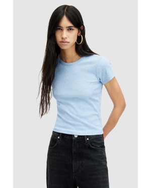 AllSaints t-shirt bawełniany STEVIE TEE damski kolor niebieski