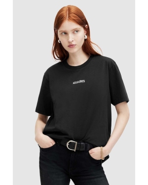 AllSaints t-shirt bawełniany FORTUNA damski kolor czarny