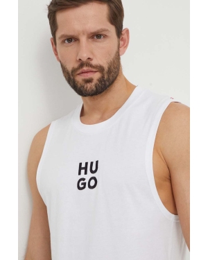 HUGO t-shirt bawełniany męski kolor biały