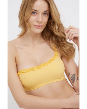 women'secret Biustonosz kąpielowy kolor żółty miękka miseczka