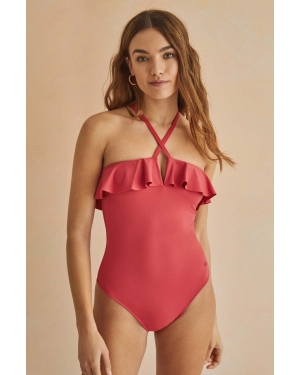 women'secret jednoczęściowy strój kąpielowy PERFECT FIT 1 kolor różowy miękka miseczka 5525795