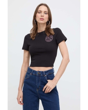 Versace Jeans Couture t-shirt damski kolor czarny 76HAHG06 CJ02G