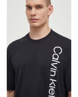 Calvin Klein Performance t-shirt bawełniany męski kolor czarny z nadrukiem