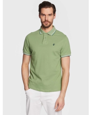 Save The Duck Polo DR0136M BATE16 Zielony Regular Fit